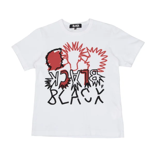 BLACK COMME des GARCONS Printed T Shirt White XS K-165481_001