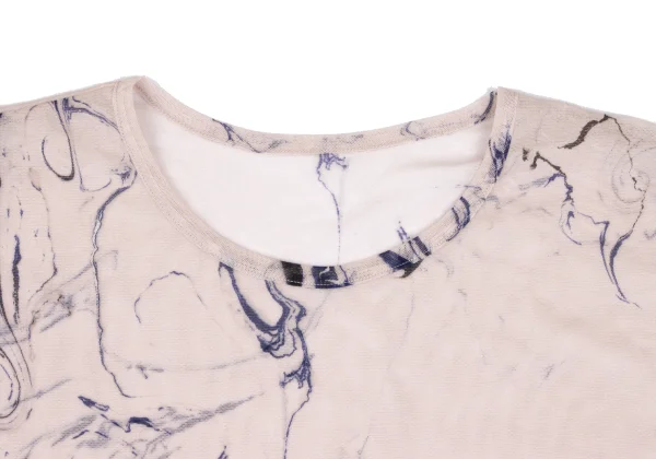 Y's Poly Graphic Printed Mesh Top K-165482_004