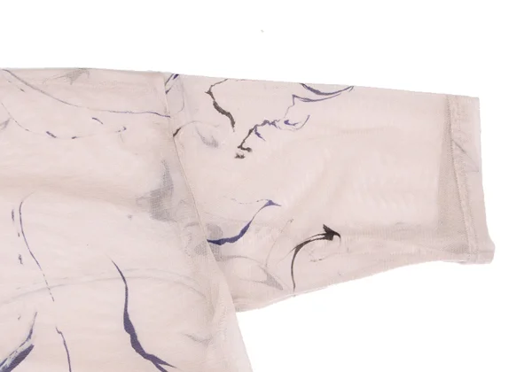 Y's Poly Graphic Printed Mesh Top K-165482_005