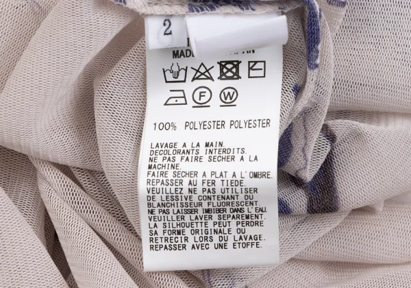 Y's Poly Graphic Printed Mesh Top K-165482_013