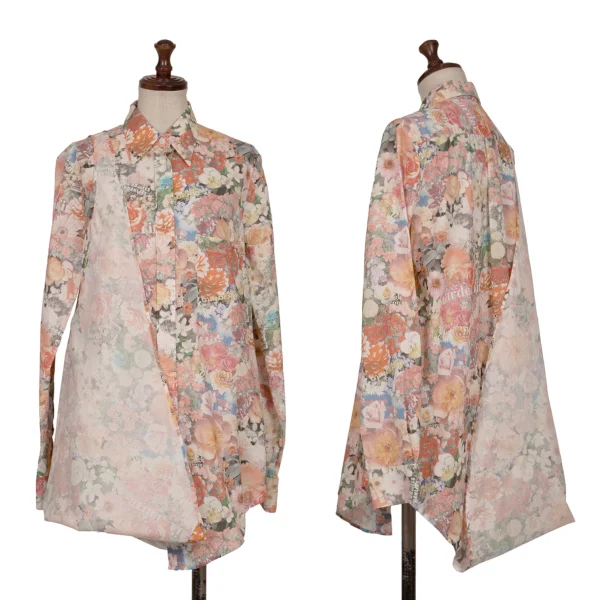 MM6 MAISON MARGIELA Floral Printed Asymmetrical Shirt Multi-Color 40 K-165483_001