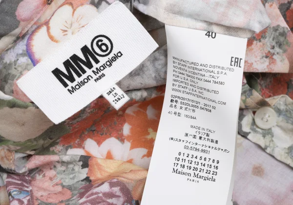 MM6 MAISON MARGIELA Floral Printed Asymmetrical Shirt K-165483_017