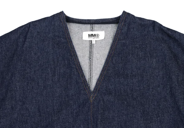 MM6 MAISON MARGIELA Cut Off Design V Neck Denim Blouse K-165484_003