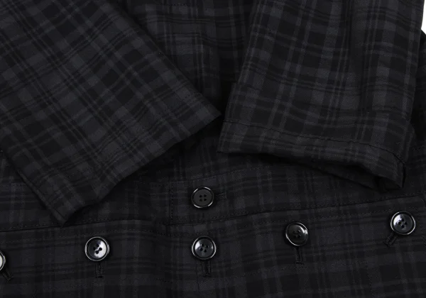 tao Linen Blend Checked Sailor Collar Jumpsuit K-165488_006