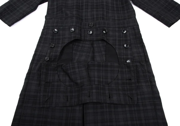 tao Linen Blend Checked Sailor Collar Jumpsuit K-165488_009