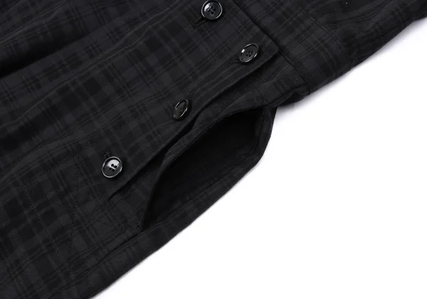 tao Linen Blend Checked Sailor Collar Jumpsuit K-165488_010