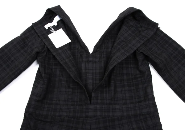 tao Linen Blend Checked Sailor Collar Jumpsuit K-165488_015