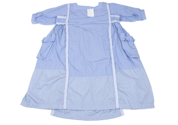 tao Stripe Outseam Switching Check Dress K-165489_002