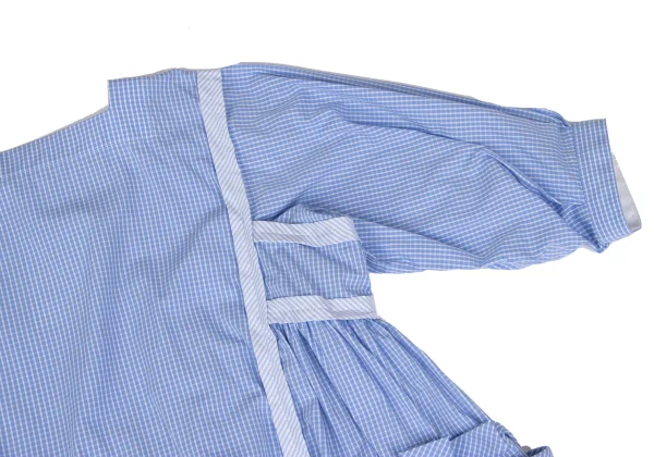 tao Stripe Outseam Switching Check Dress K-165489_005