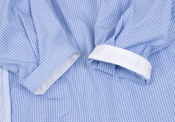 tao Stripe Outseam Switching Check Dress K-165489_006