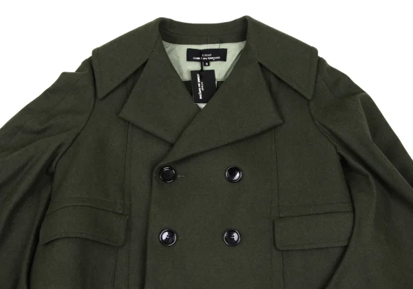 tricot COMME des GARCONS Wool Blend Curve Sleeve Short Jacket K-165490_003