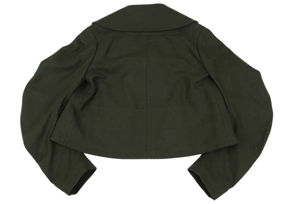 tricot COMME des GARCONS Wool Blend Curve Sleeve Short Jacket K-165490_012