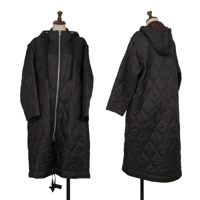 tricot COMME des GARCONS Detachable Sleeve Quilted Hoodie Coat