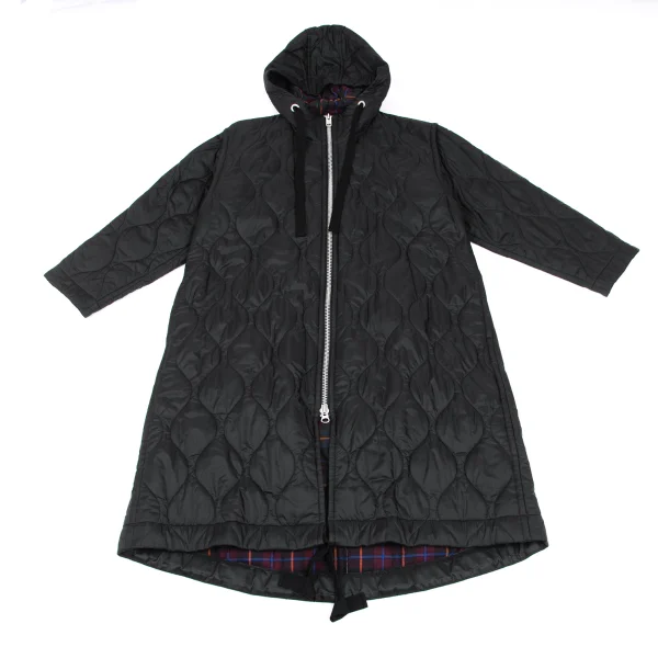 tricot COMME des GARCONS Detachable Sleeve Quilted Hoodie Coat K-165493_002