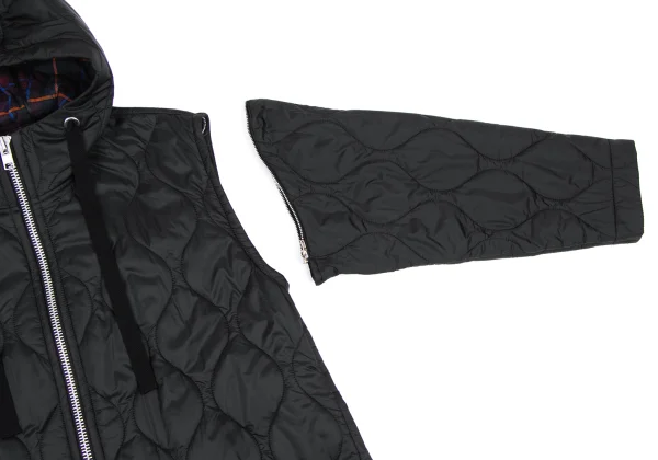 tricot COMME des GARCONS Detachable Sleeve Quilted Hoodie Coat K-165493_006