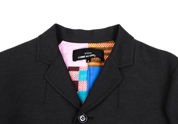 tricot COMME des GARCONS Cotton Blend Crazy Pattern Lining Coat K-165495_007