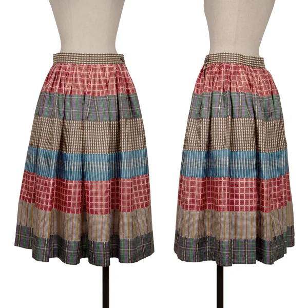 tricot COMME des GARCONS Colorful Pattern Switching Polyester Skirt Multi-Color M K-165499_001