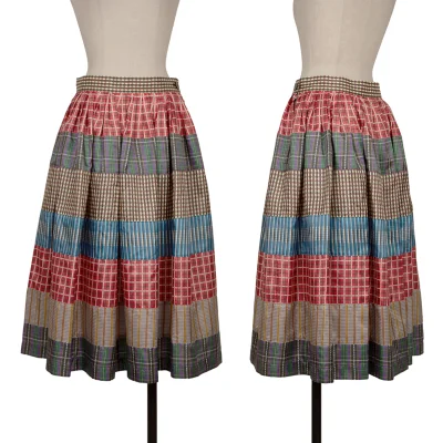 tricot COMME des GARCONS Colorful Pattern Switching Polyester Skirt