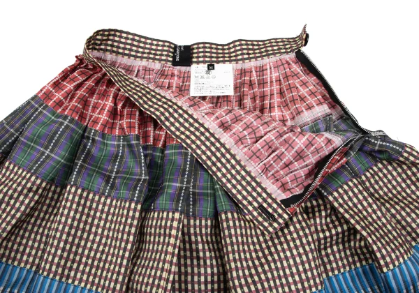 tricot COMME des GARCONS Colorful Pattern Switching Polyester Skirt K-165499_005