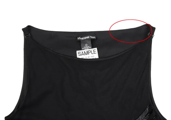 VIVIENNETAM Phoenix Beaded Mesh Sleeveless Dress K-165501_004