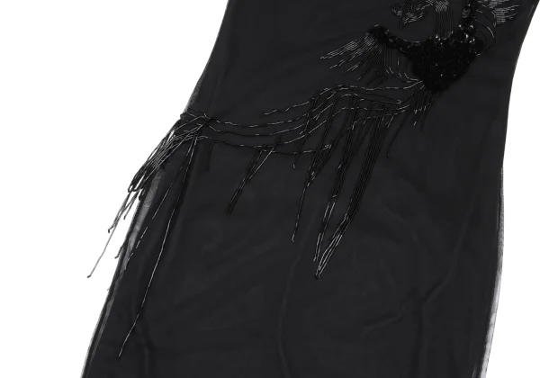 VIVIENNETAM Phoenix Beaded Mesh Sleeveless Dress K-165501_009