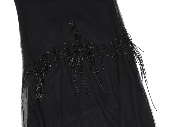 VIVIENNETAM Phoenix Beaded Mesh Sleeveless Dress K-165501_015