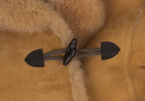 VIVIENNETAM Floral Embroidery Toggle Button Mouton Coat K-165502_005