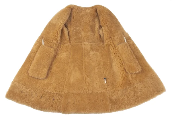 VIVIENNETAM Floral Embroidery Toggle Button Mouton Coat K-165502_012