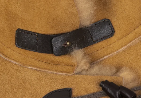 VIVIENNETAM Floral Embroidery Toggle Button Mouton Coat K-165502_014