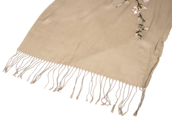 VIVIENNETAM Floral Embroidery Fringe Stole K-165507_004