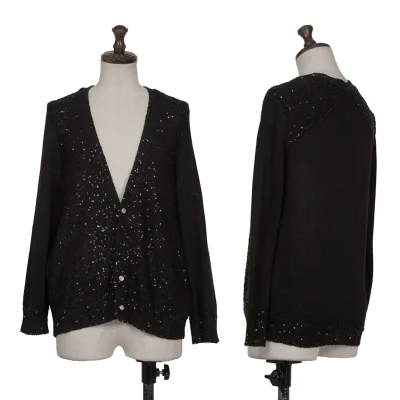 Drawer Silk Sequin Knit Cardigan