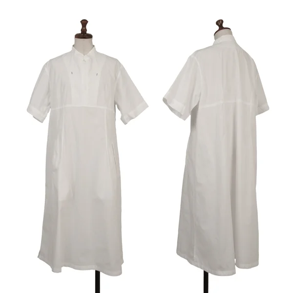 zucca dayz Cotton Half-zip Short Sleeve Dress White M K-165514_001