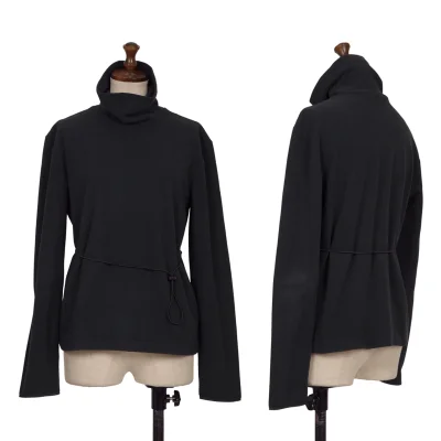 PRADA SPORT Back Drawcord High Neck Fleece Top