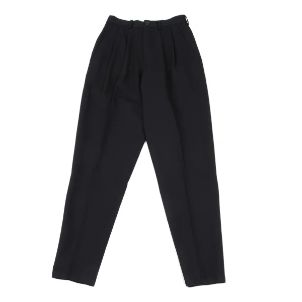 Y's Wool Gaba Two Tuck Tapered Pants Black M K-165516_001