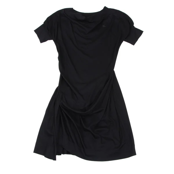 Vivienne Westwood Red Label Orb Embroidered Drape Asymmetrical Dress K-165519_002