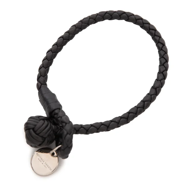BOTTEGA VENETA Intrecciato Leather Bracelet Black  K-165520_001