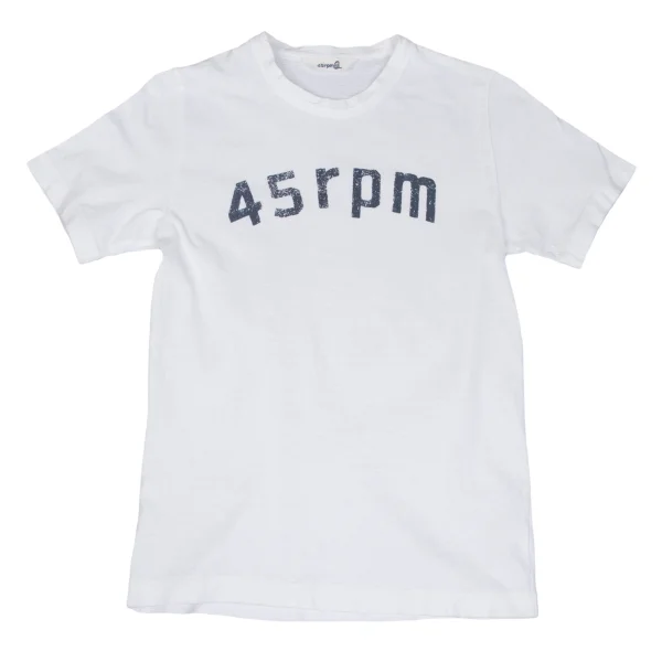 45rpm 45R Logo Printed T Shirt White 1 K-165529_001