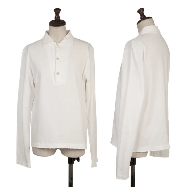 45rpm 45R Cotton Long Sleeve Polo Shirt White 1 K-165531_001