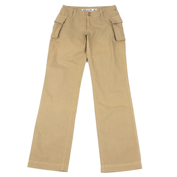 45rpm 45R Cotton Side Flap Pocket Pants Beige 1 K-165533_001