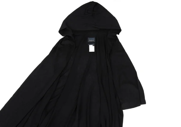REGULATION yohji yamamoto Asymmetrical Wool Hooded Poncho K-165536_003