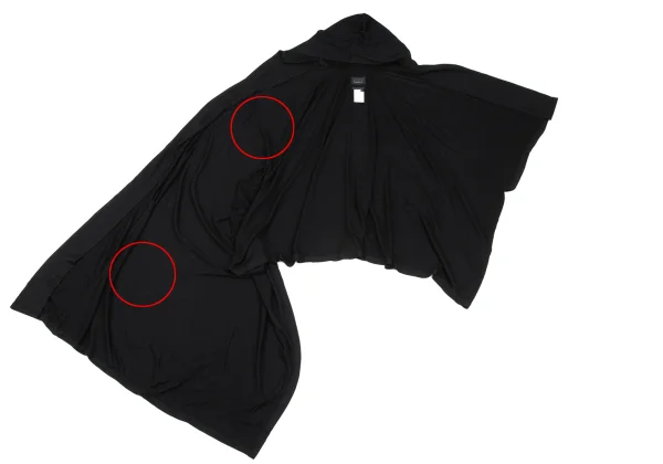 REGULATION yohji yamamoto Asymmetrical Wool Hooded Poncho K-165536_006