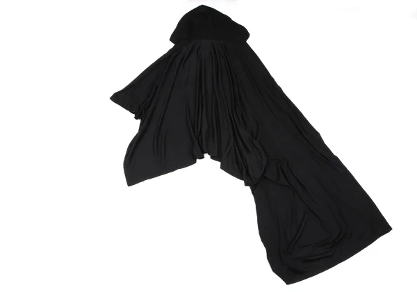 REGULATION yohji yamamoto Asymmetrical Wool Hooded Poncho K-165536_009
