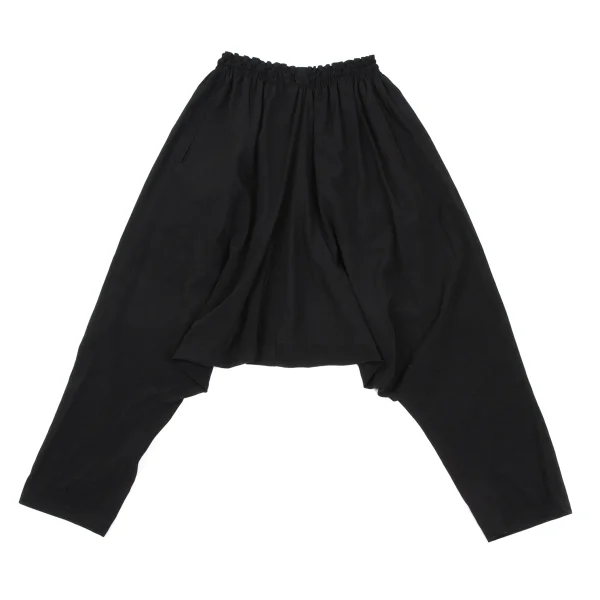 REGULATION yohji yamamoto Waist Elastic Dropped Crotch Pants Black 2 K-165539_001