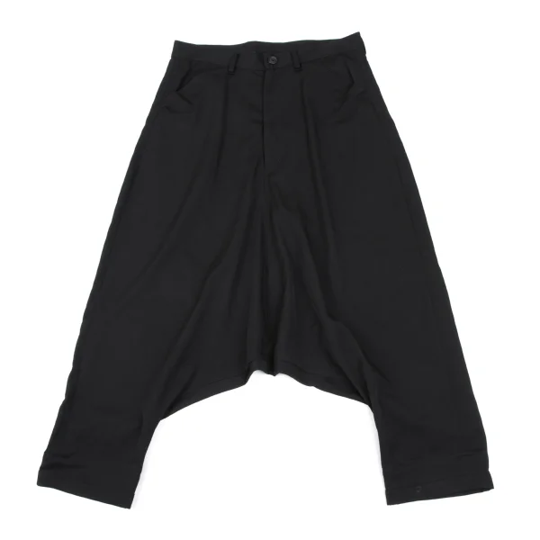 REGULATION yohji yamamoto Wool Gaba Dropped Crotch Pants Black 3 K-165540_001