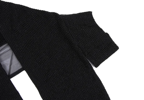 Yohji Yamamoto NOIR Mesh Switching Waffle Knit Bolero K-165545_005