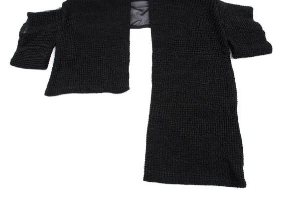 Yohji Yamamoto NOIR Mesh Switching Waffle Knit Bolero K-165545_006