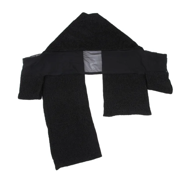 Yohji Yamamoto NOIR Mesh Switching Waffle Knit Bolero K-165545_008