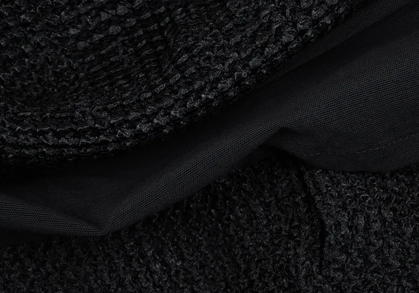 Yohji Yamamoto NOIR Mesh Switching Waffle Knit Bolero K-165545_011