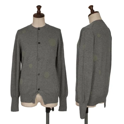 Yohji Yamamoto NOIR Wool Cotton Dot Jacquard Cardigan
