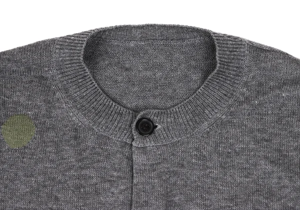 Yohji Yamamoto NOIR Wool Cotton Dot Jacquard Cardigan K-165546_004